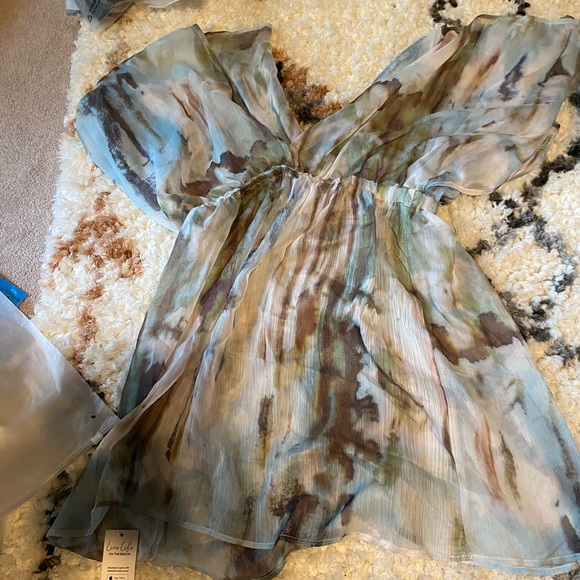 Earlene tie dye wash swim cover up NWT - Picture 3 of 5
